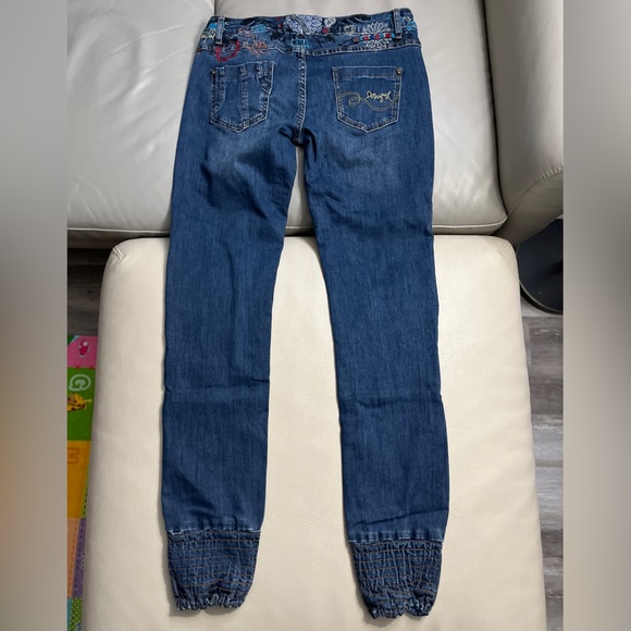 Desigual Women’s Embroidered Jogger Jeans - Size 42 / US Size 14 - Picture 6 of 11